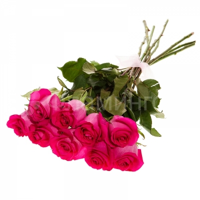 Розы код 665 Девять розовых роз - яркий и <a href=